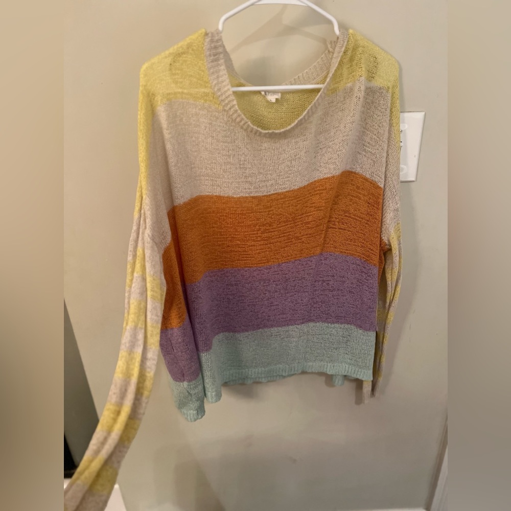 Lightweight striped sweater size large